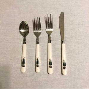 Christmas Tree Holiday Flatware - Stainless Steel